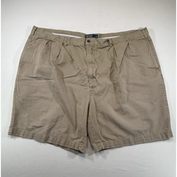 Vintage Polo Ralph Lauren Tyler Shorts Pleated Khaki Shorts 50B Big - Picture 1 of 11